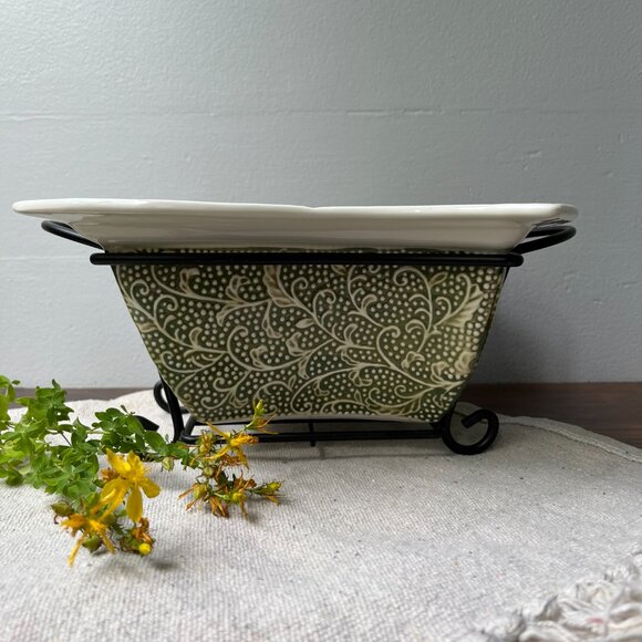 10.25" Bakeware Caserole Dish Presentable Ovenware Temp-Tations by Tara - Picture 3 of 16